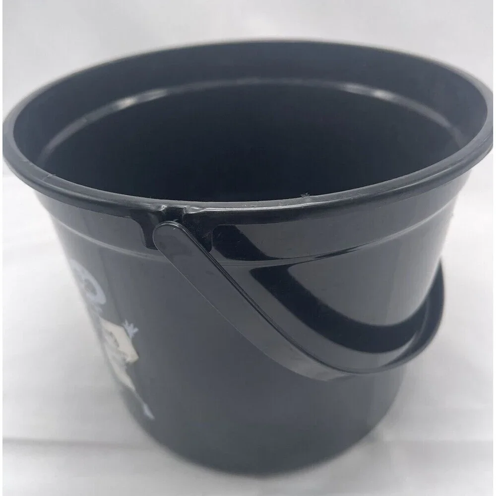 Halloween Trick Or Treat Black skeletons on the front Bucket